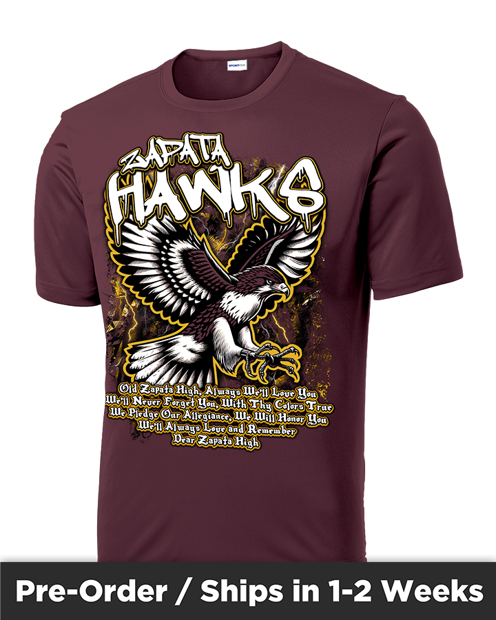 Zapata Hawks Alma Mater Spirit Design Shirt