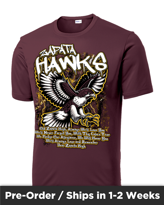 Zapata Hawks Alma Mater Spirit Design Shirt