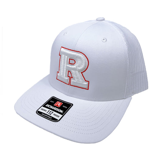 White [Red_Line] "R" Hat