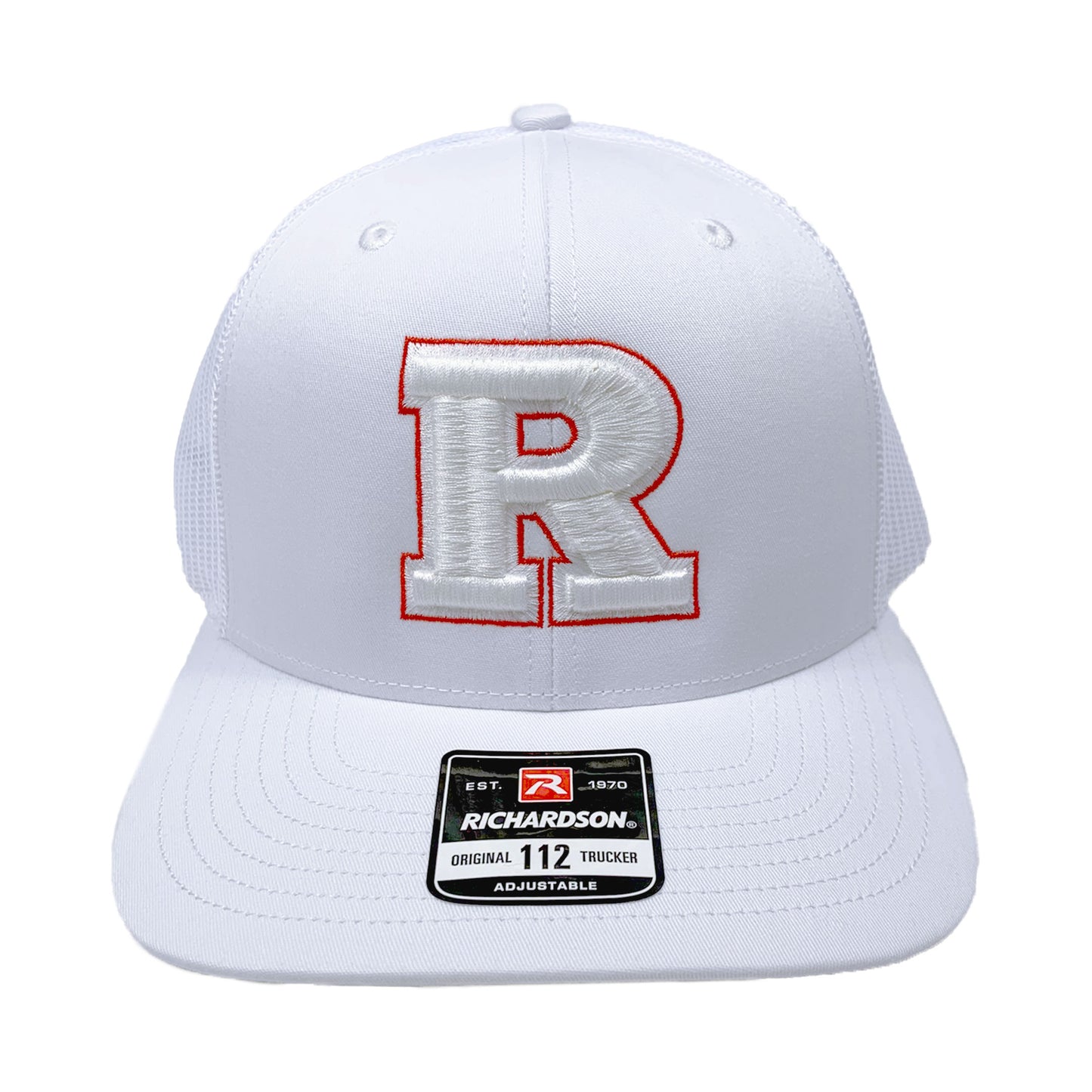 White [Red_Line] "R" Hat